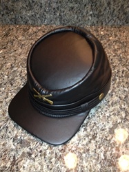 leather civil war cap